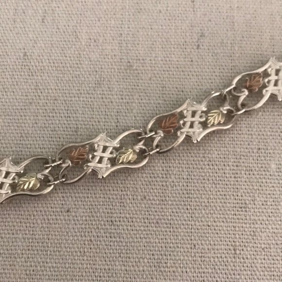 Black Hills Gold Jewelry - Black Hills 12k gold and sterling leaf bracelet